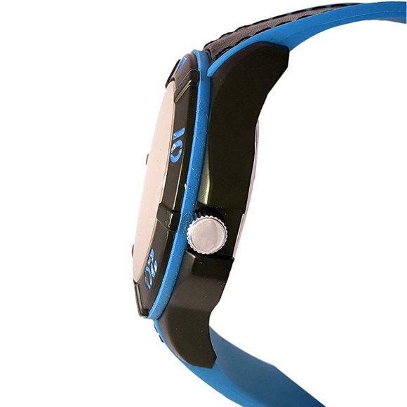 Charles Delon Casual Style Black/Blue Watch - Picture 3 of 3